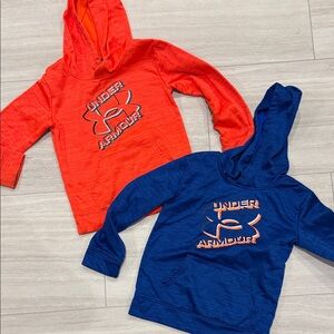 Under Armour Kids Hooded Sweatshirts in Bright Orange & Royal Blue